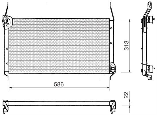 MAGNETI MARELLI kondensatorius, oro kondicionierius 350203150000